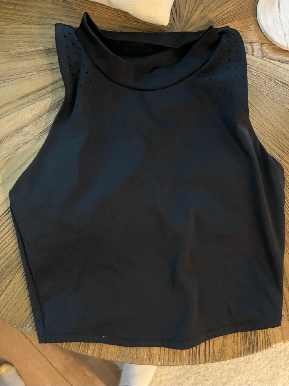 all in motion Black Mock Neck Sleeveless Athletic Tank